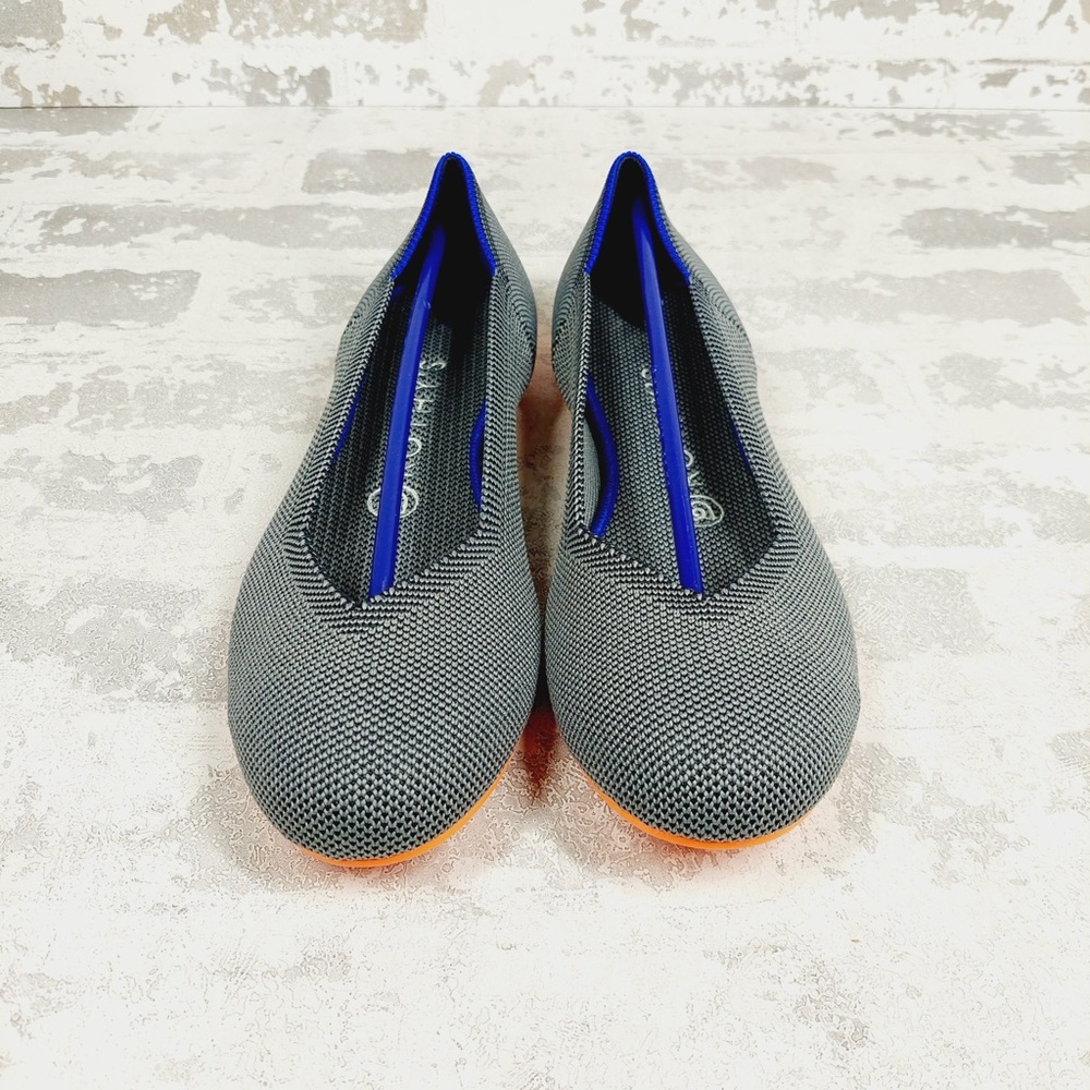 NEW Rothy's The Flat Grey Knit Round Toe Slip On Comfy Loafers C270 - Picture 4 of 8